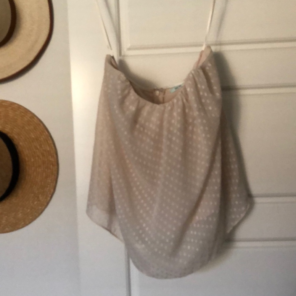 Kimchi Blue, small, cream/blush strapless top